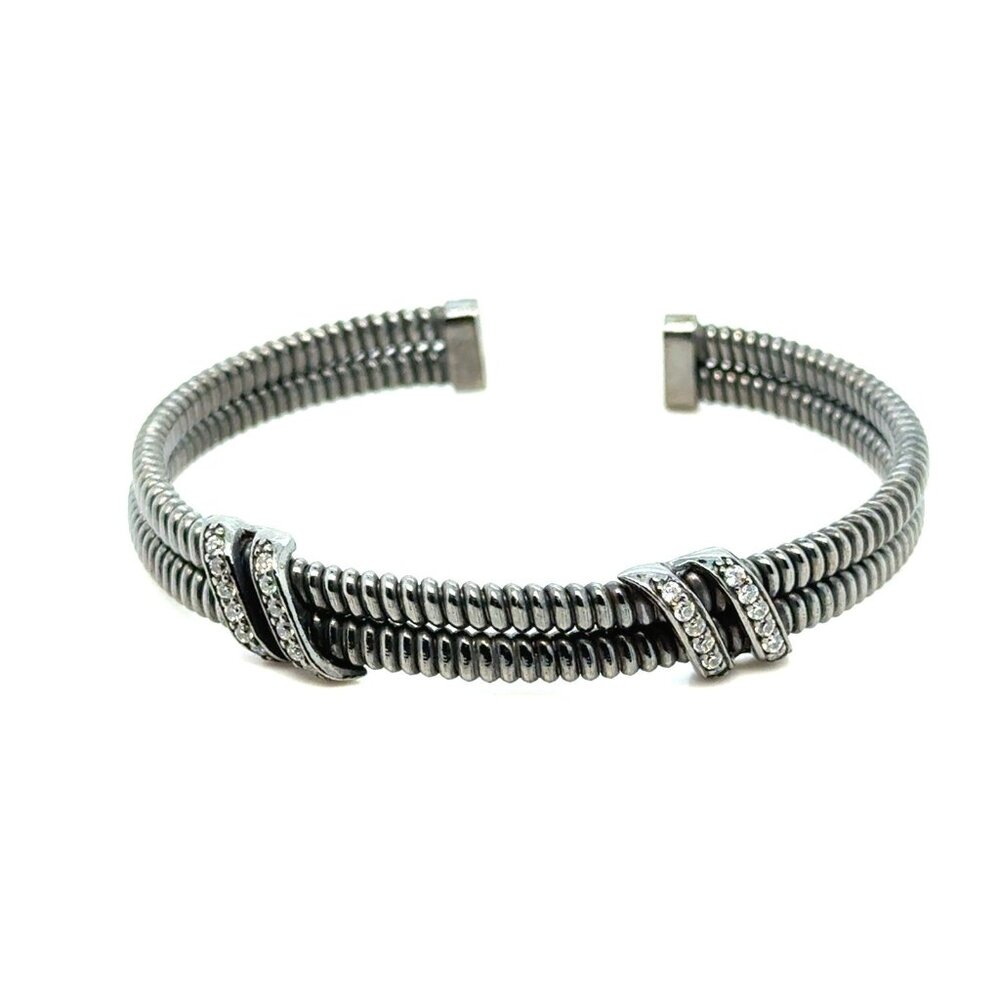 Dark Silver 925 Cz‎ Cuff